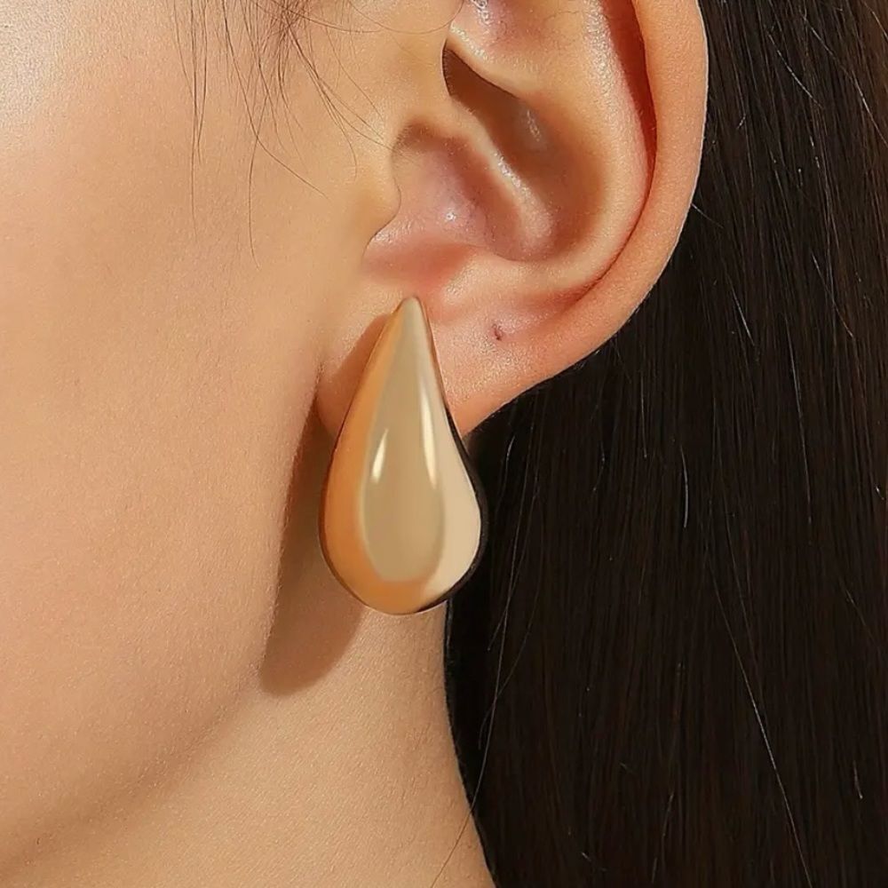 Naked Hanger Gold teardrop stud earrings